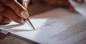 close-black-hands-businesswoman-signing-260nw-2343715661 Persona firmando un contrato - abogada contratos Buenos Aires, redacción y revisión legal